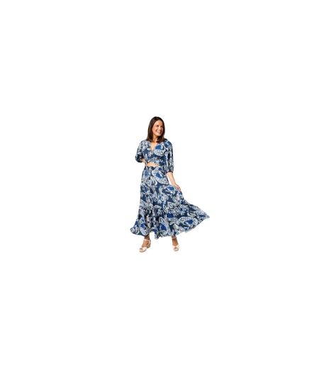 Ensemble Coordonné Vacances Motif/style Cachemire Femme Bleu Blanc Biba