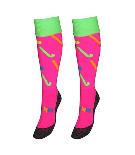 1 Pack Adults Knee High Hockey Socks with Hockey Stick Designs