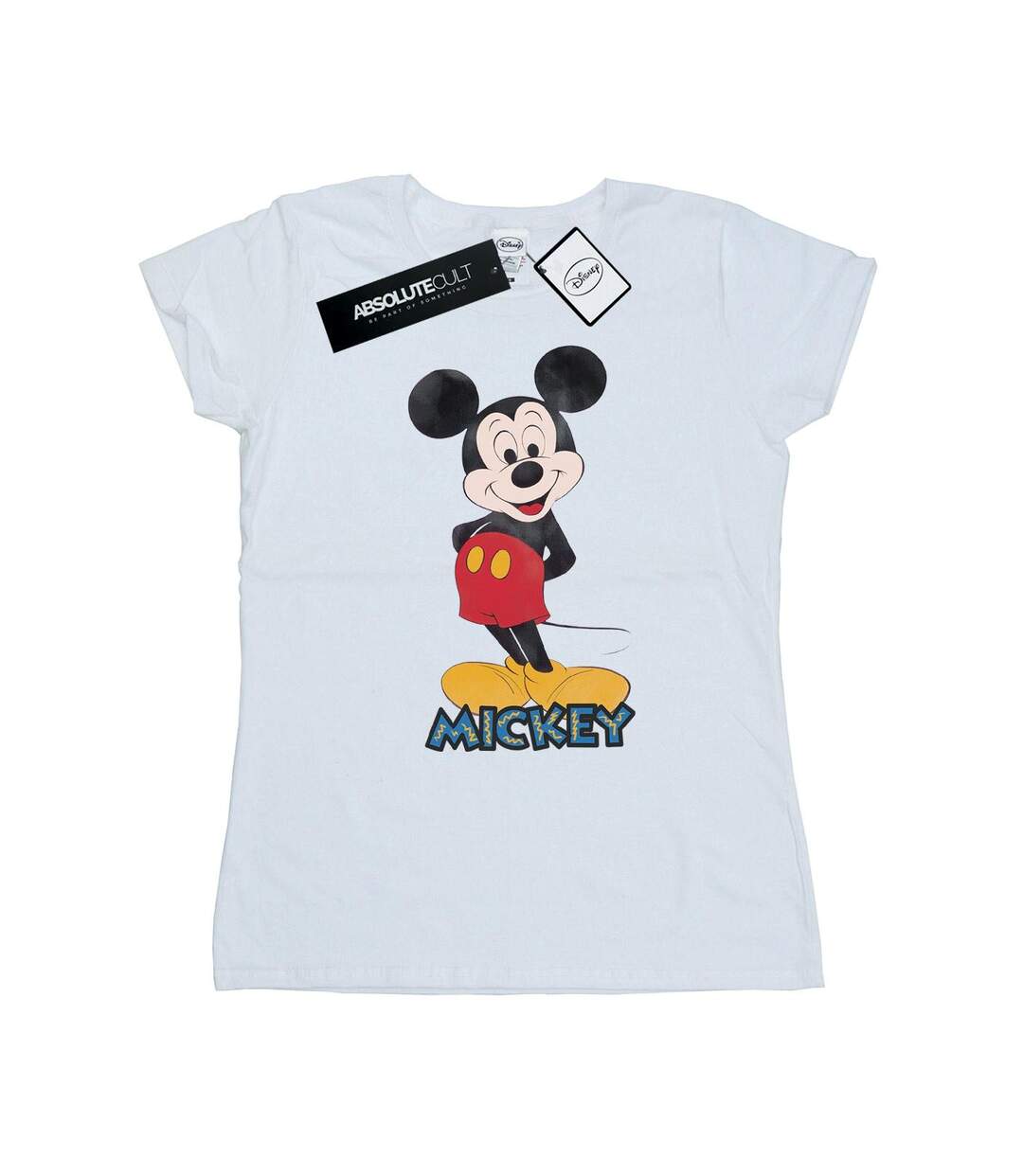 Disney T-shirt en coton Femme/Femme Mickey Mouse Retro Pose (Blanc) - UTBI32557-1