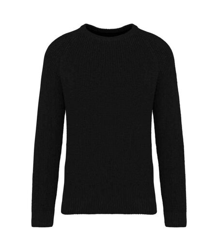 Native Spirit Mens Chunky Knit Sweatshirt (Black) - UTPC6624