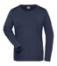 T-shirt workwear BIO manches longues - Femme - JN1803 - bleu marine
