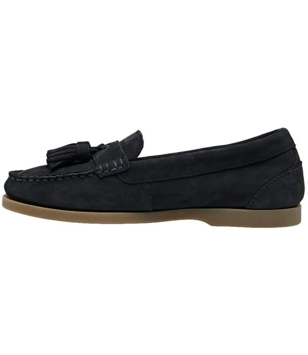Womens/ladies Alita Leather Loafers Brown Moretta-2