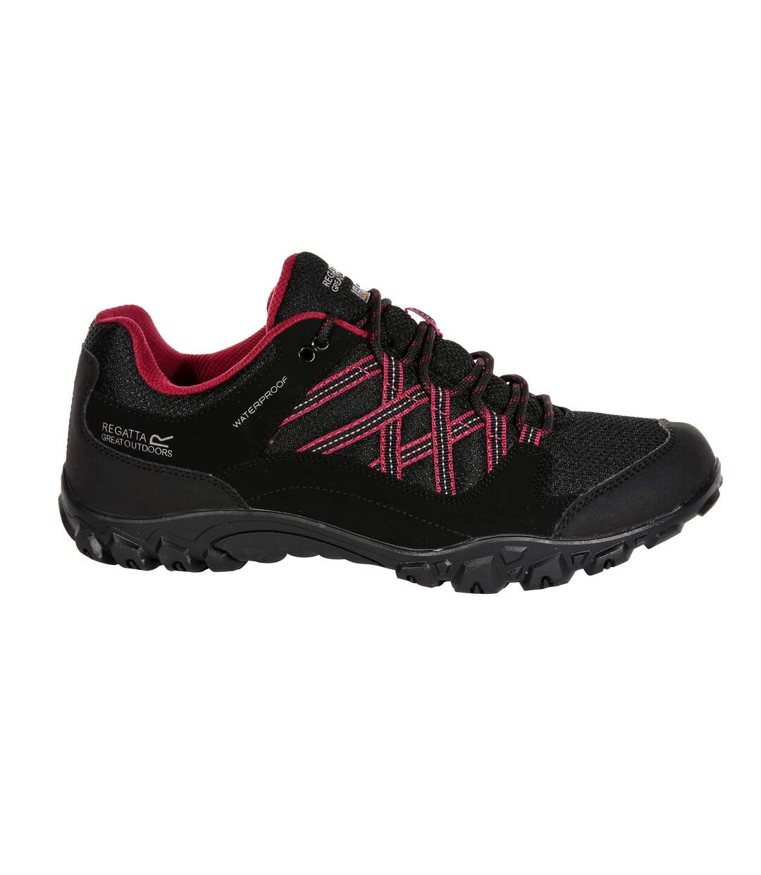 Regatta Womens/Ladies Edgepoint III Walking Shoes (Black/Beaujolais) - UTRG4551