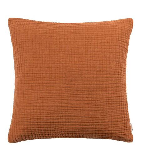 Lark cotton crinkled cushion cover 45cm x 45cm pecan Yard