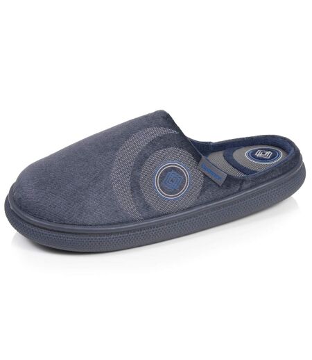Isotoner Chaussons Mules homme velours semelle bloup extra confort