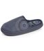 Isotoner Chaussons Mules homme velours semelle bloup extra confort-1