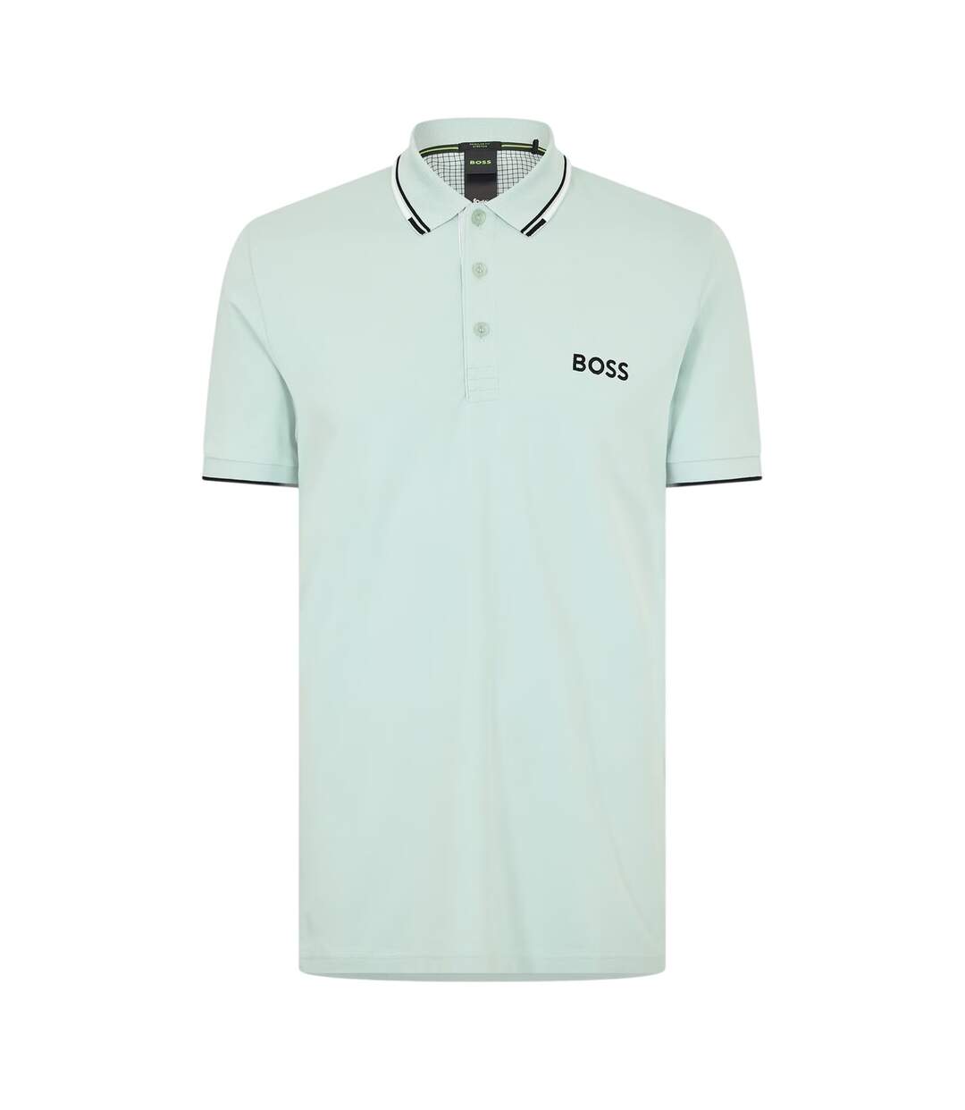 Mens Paddy Pro Cotton Pique Polo Shirt Turquoise Green Boss-1