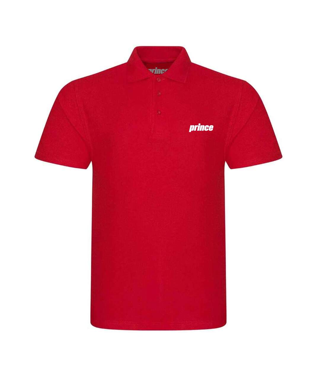 Mens set-in polo shirt red Prince-1