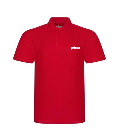 Mens set-in polo shirt red Prince