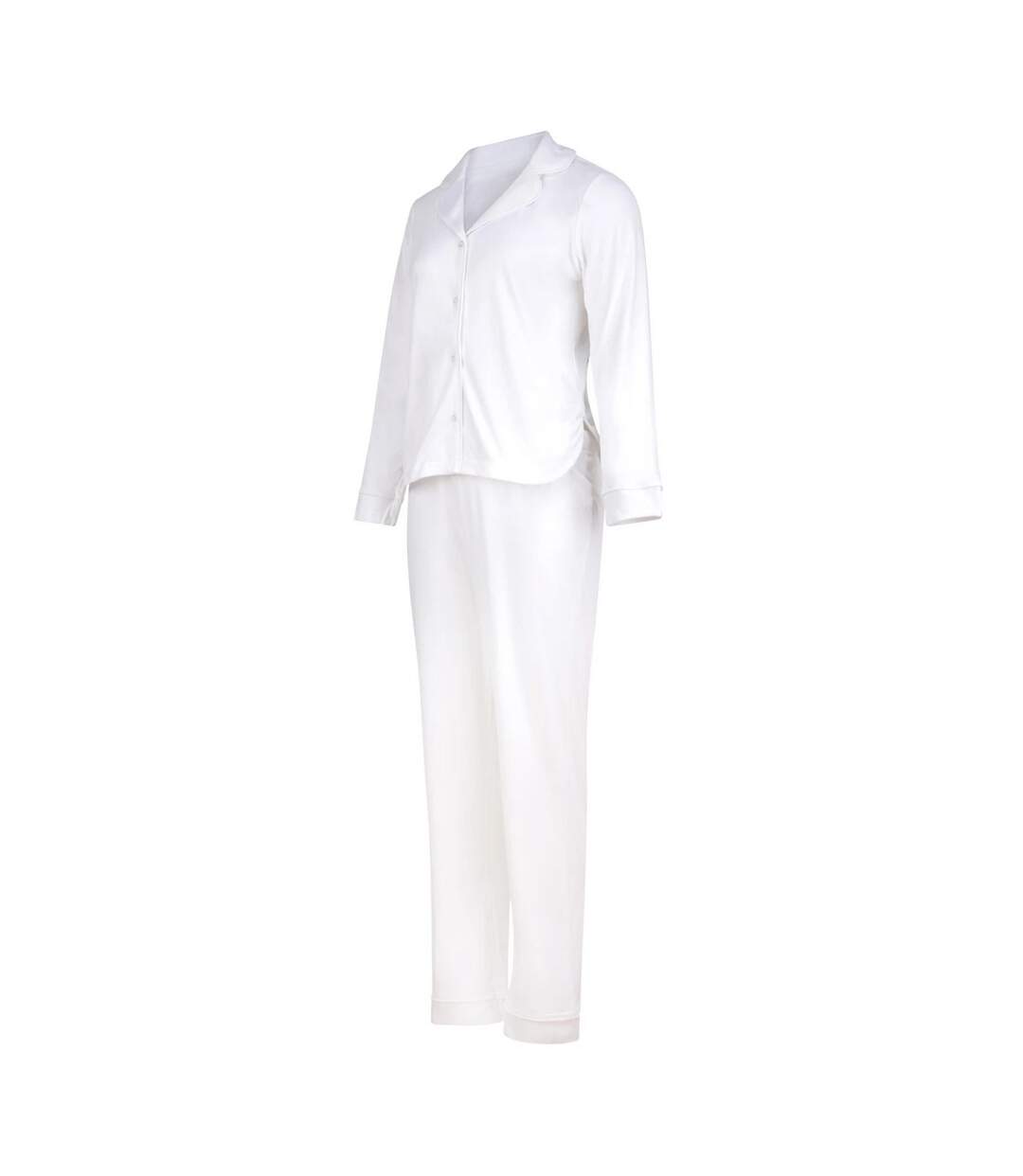 Ensemble De Pyjama Manches Longues Femme Blanc Cassé Towel City-4