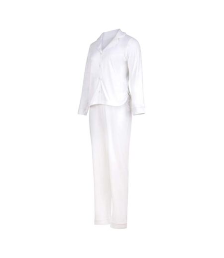 Ensemble De Pyjama Manches Longues Femme Blanc Cassé Towel City