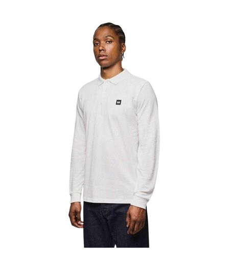 Mens Dice Long-sleeved Polo Shirt White Weekend Offender