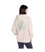 Womens/ladies Mountain Collage Relaxed Fit Hoodie Beige Mountain Warehouse-3