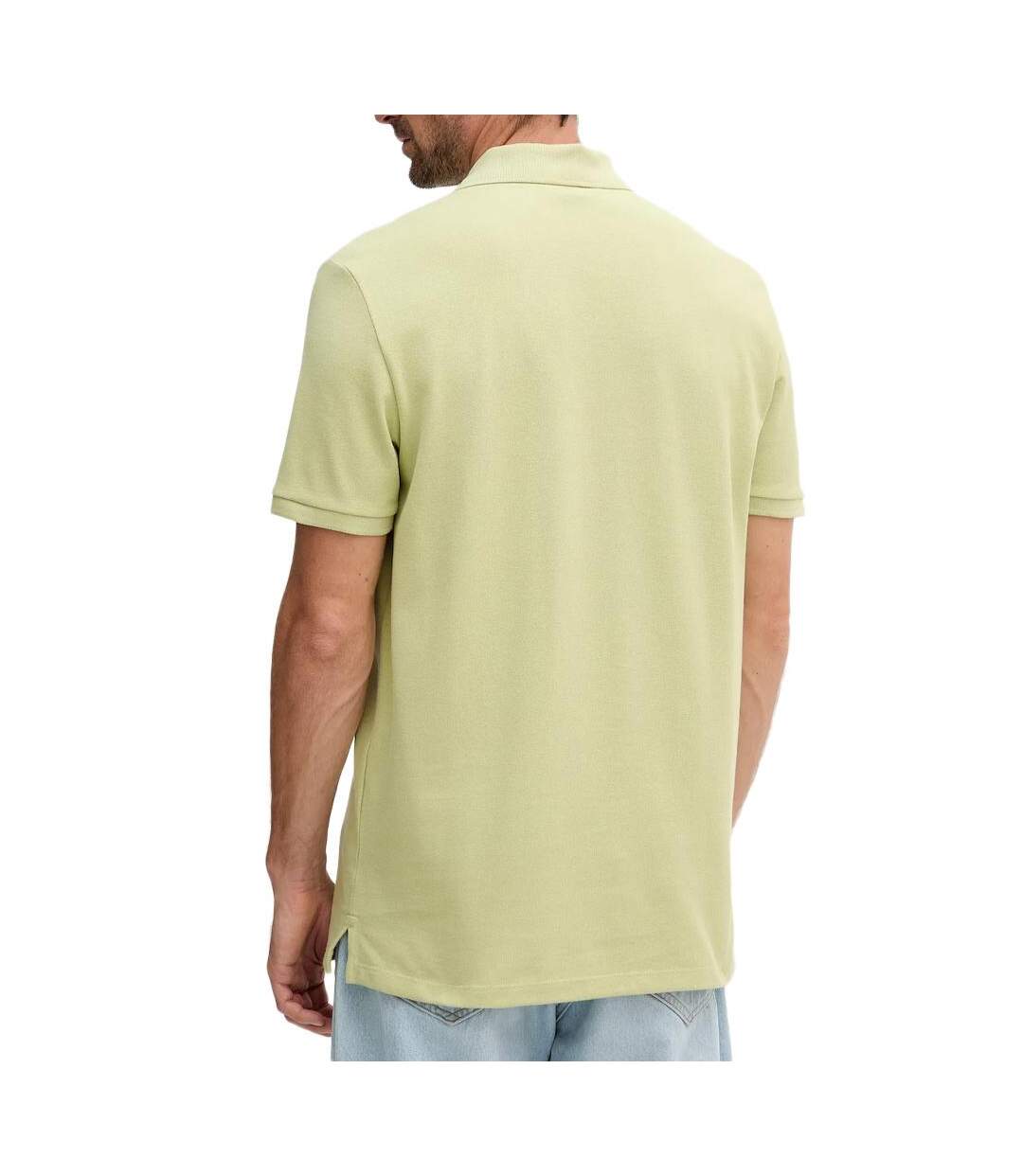 Polo vert homme calvin klein jeans ss monogram pique - l-2