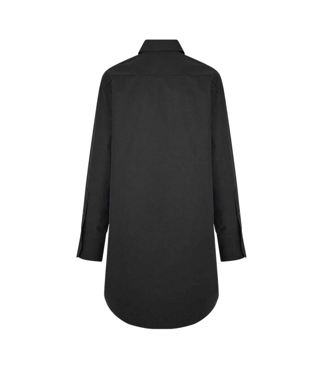 Womens/ladies Relaxed Fit Long-sleeved Shirt Black Boss-2