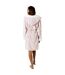 Womens/ladies stars hooded robe pink/white Light And Shade