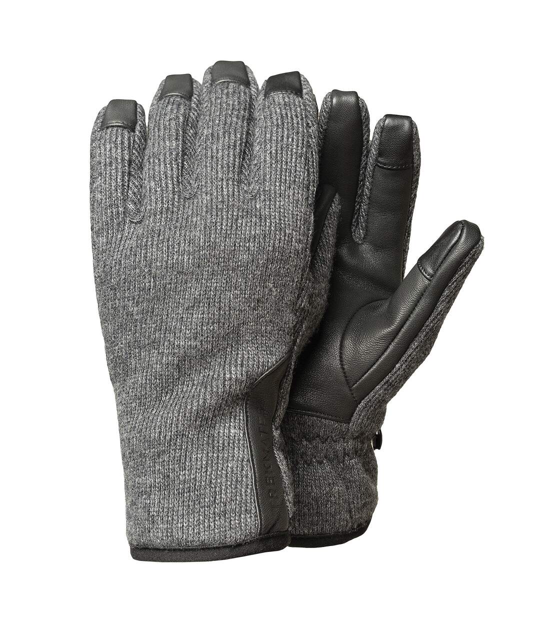 Mens Waterproof Wool-Blend Leather Palm Winter Touchscreen Gloves-1