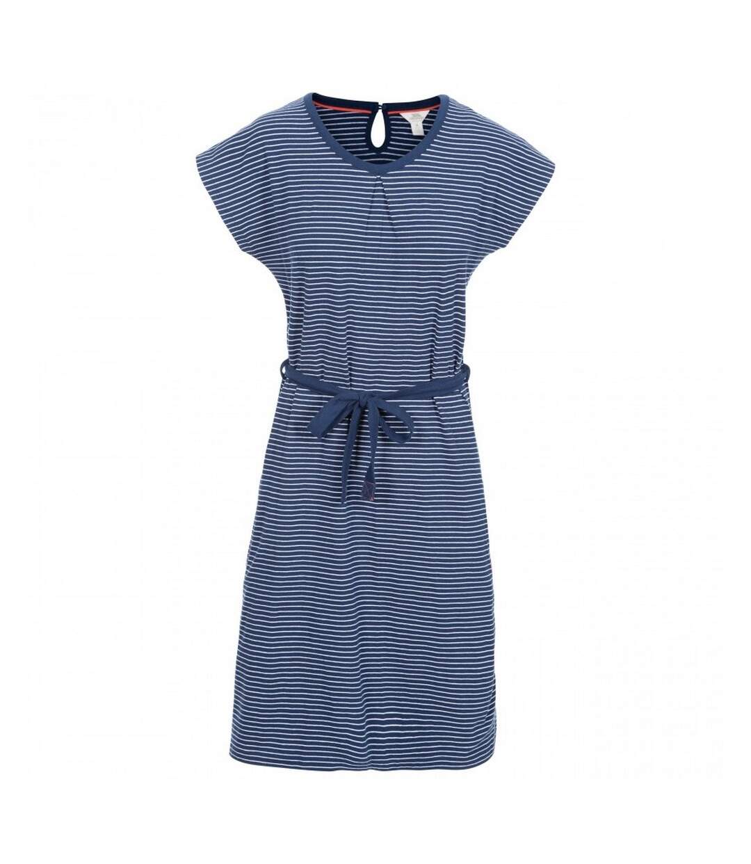 Trespass Womens/Ladies Lidia Round Neck Cotton Dress (Navy Stripe) - UTTP4700-2