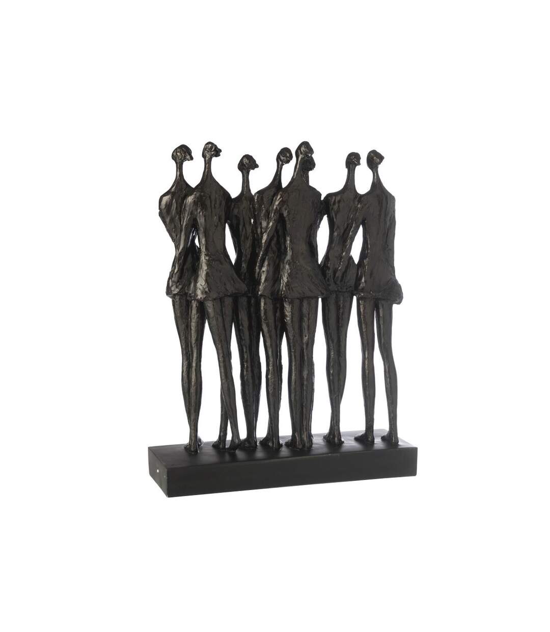 Statue Figurine en Résine 8 Personnes 64cm Noir-2