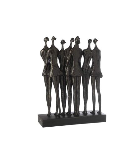 Statue Figurine en Résine 8 Personnes 64cm Noir