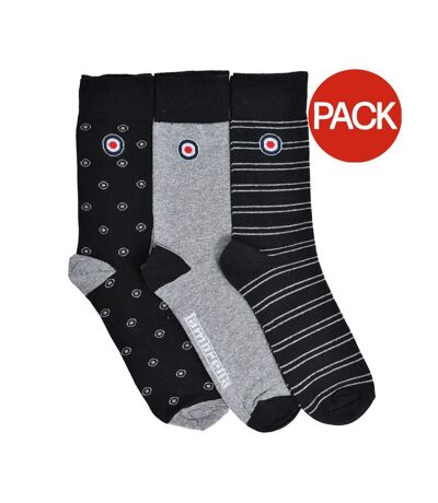 Chaussettes homme noir / gris Lambretta