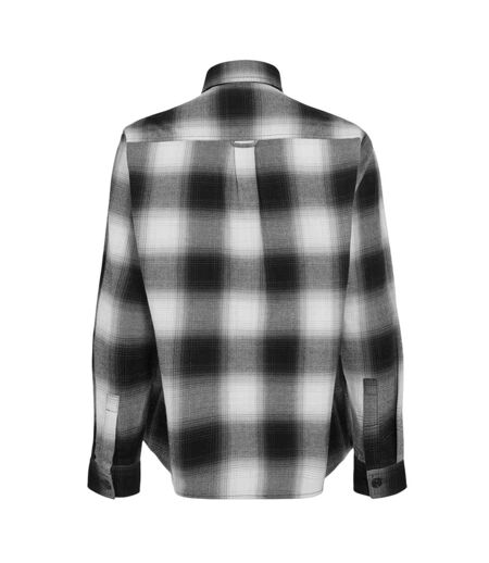 Mens Erato Plaid Long-sleeved Shirt Black Hugo