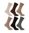 Mens 100% Cotton Plain Work/Casual Socks (Pack Of 6) () - UTMB145