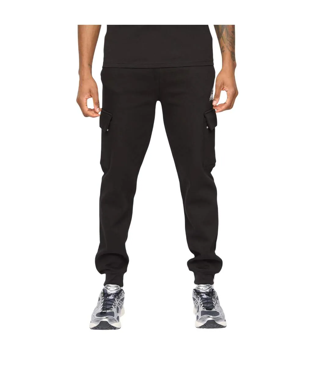 Mens Crosby Cargo Jogging Bottoms Black Kings Will Dream-2