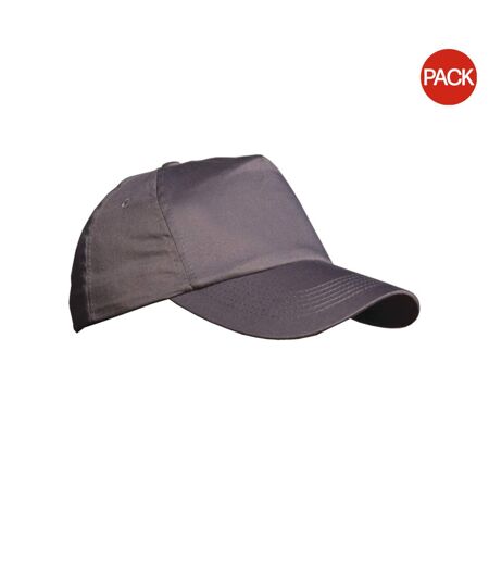 Lot de 2  casquettes unies adulte gris Result