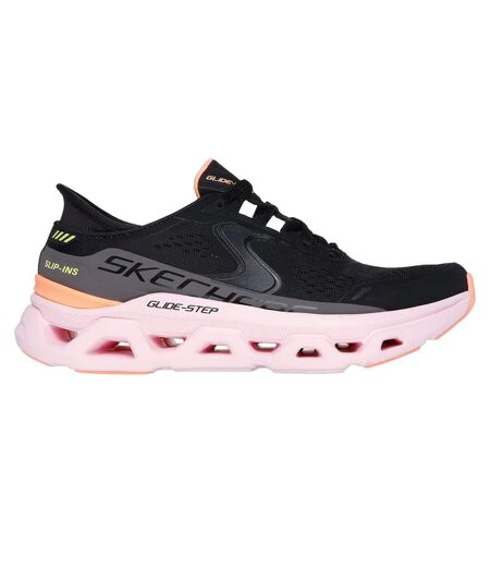 Womens/ladies glide step altus trainers black/multicoloured Skechers