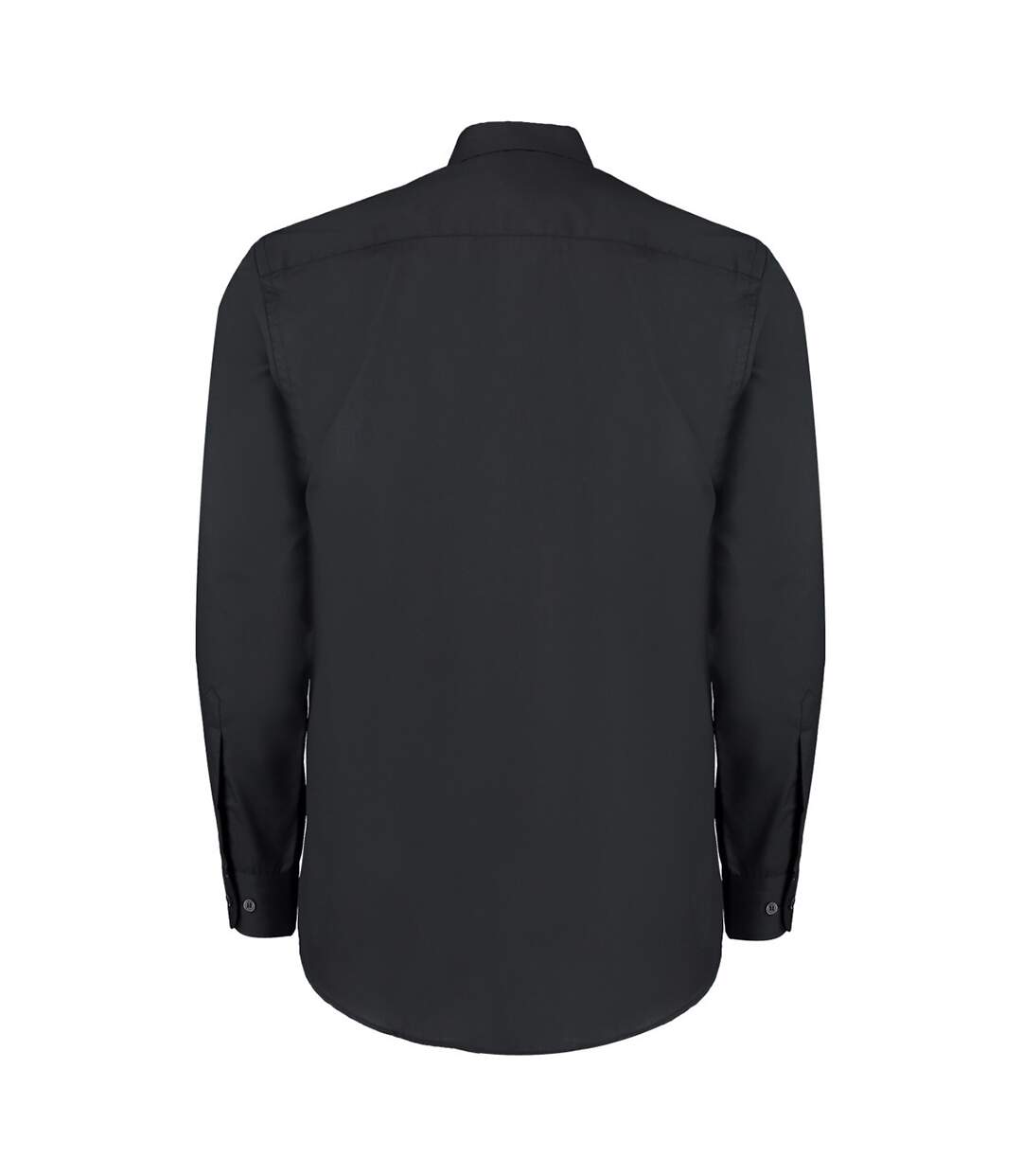 Mens long sleeve business shirt black Kustom Kit