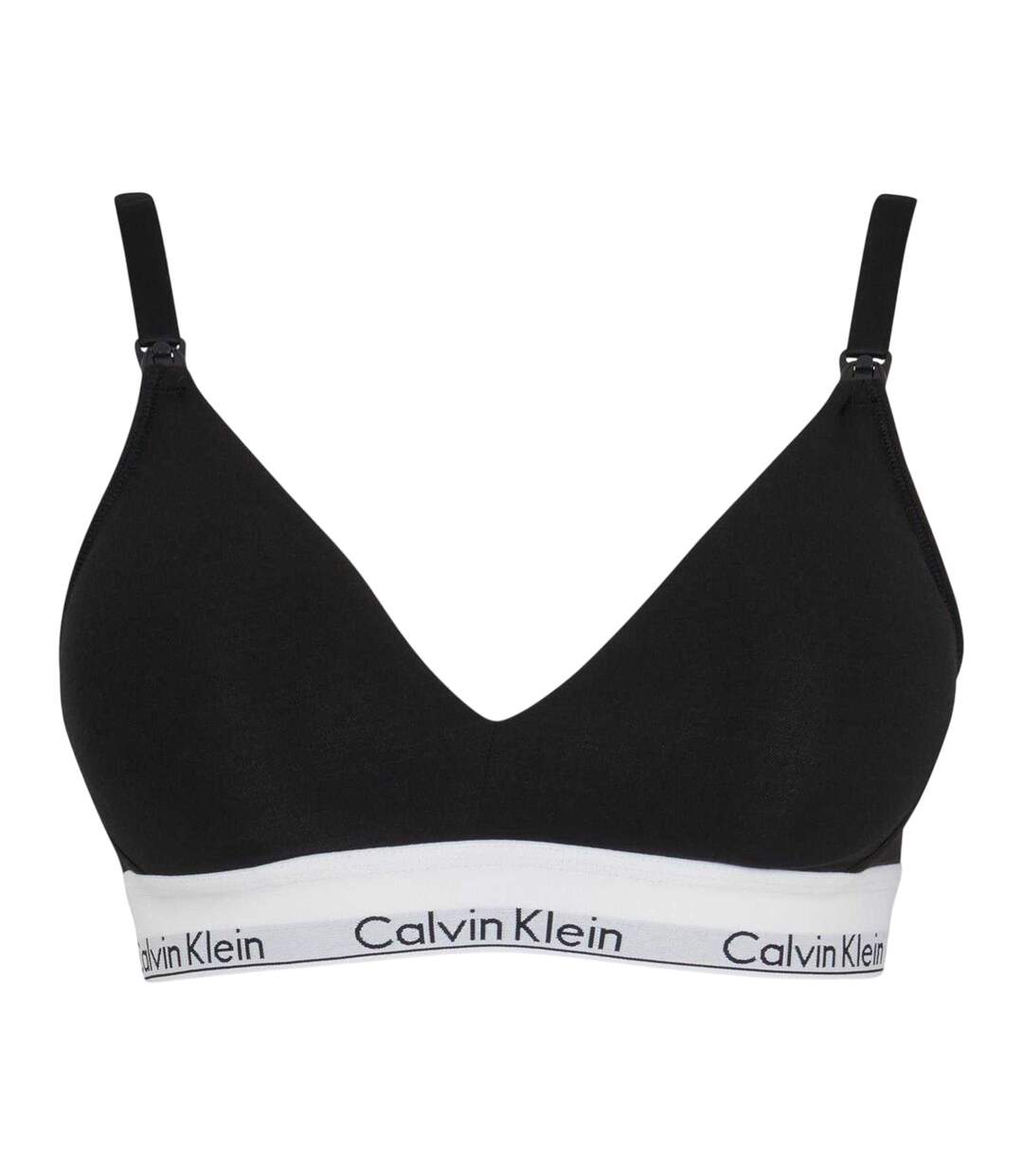 Womens/ladies Cotton Blend Bralette Black Calvin Klein-1