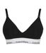 Womens/ladies Cotton Blend Bralette Black Calvin Klein-1