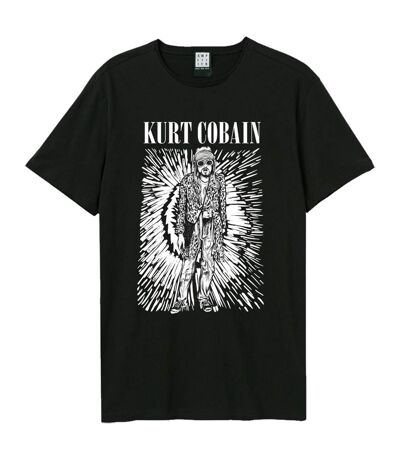 T-shirt Style Kurt Cobain Etched Out Kurt Adulte Noir Amplified