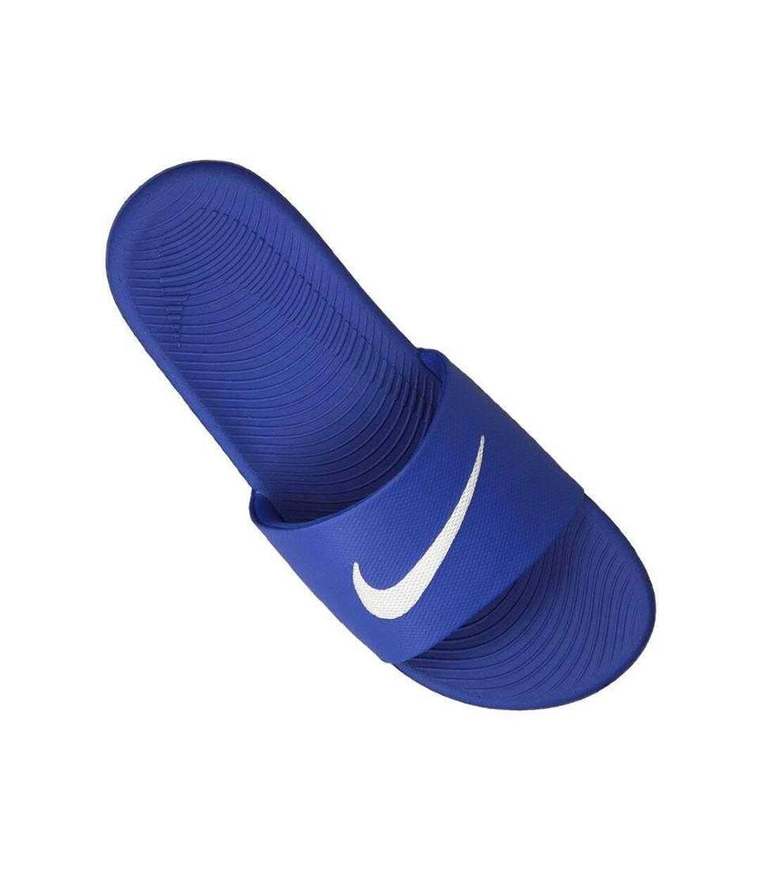 Claquettes Piscine Motif/style Swoosh Kawa Enfant Bleu Gris Argent Nike-3