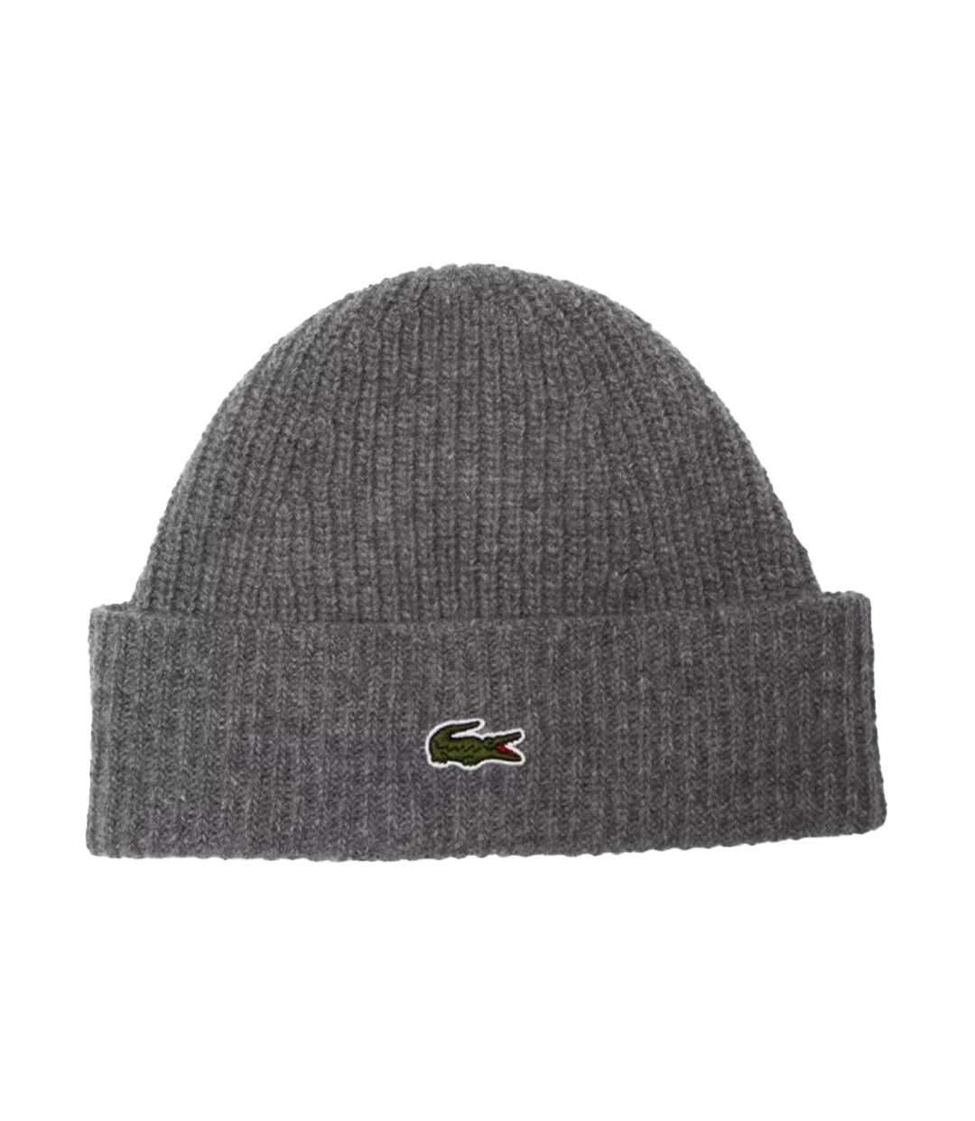 Bonnet gris homme lacoste rb9883 - taille unique-1
