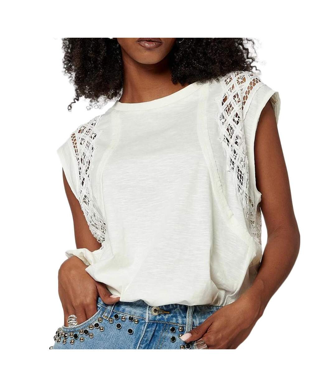 T-shirt blanc femme kaporal solex-1