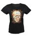 T-shirt femme manches courtes - Tête de mort diamant 10606 - noir