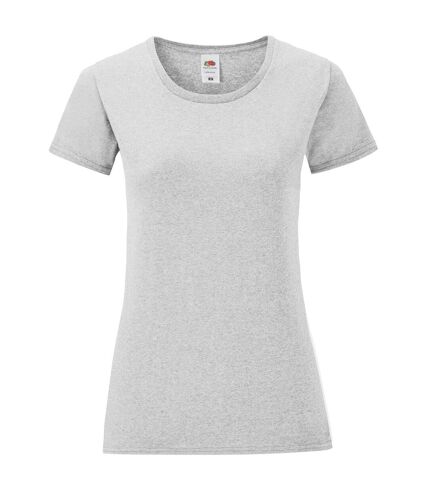 T-shirt iconic femme gris chiné Fruit of the Loom