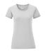 T-shirt iconic femme gris chiné Fruit of the Loom