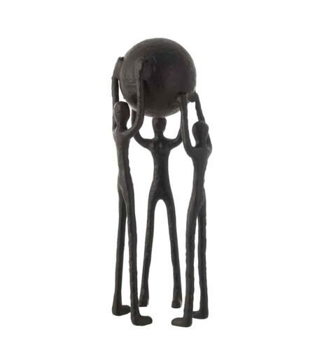 Statuette Déco 3 Personnages avec Balle 48cm Noir