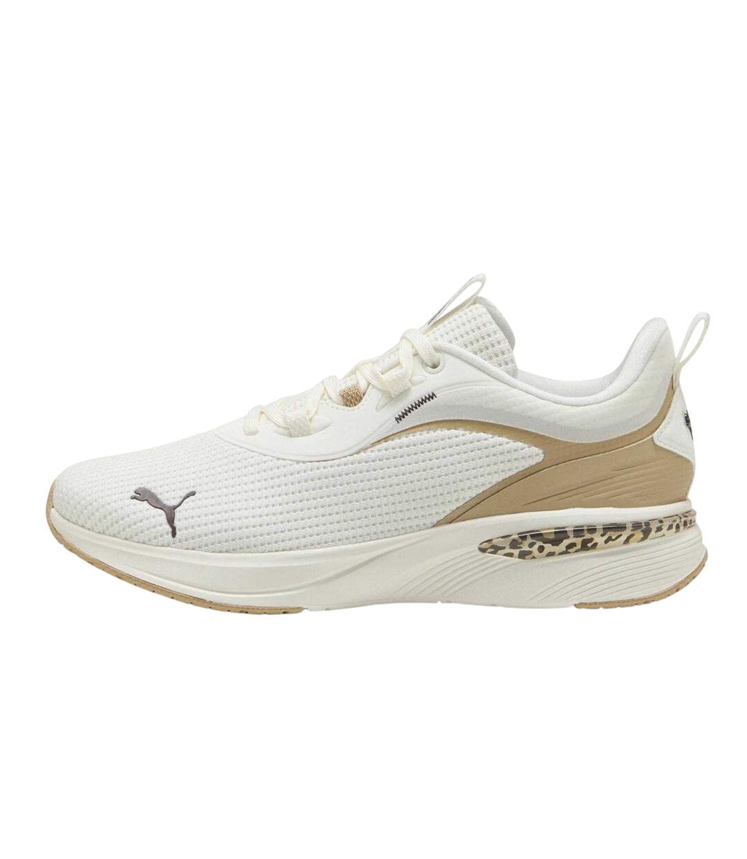 Womens/ladies Animal Print Softride Shoes White Puma-2
