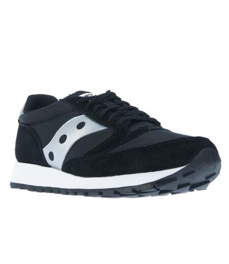 Mens jazz 81 leather trainers black/silver Saucony