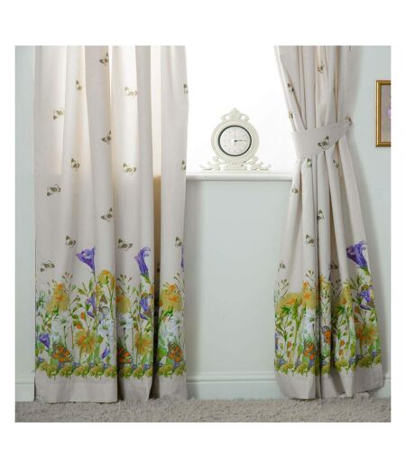 Belledorm Bluebell Meadow Lined Curtains (Ivory) (66 x 54in) - UTBM233