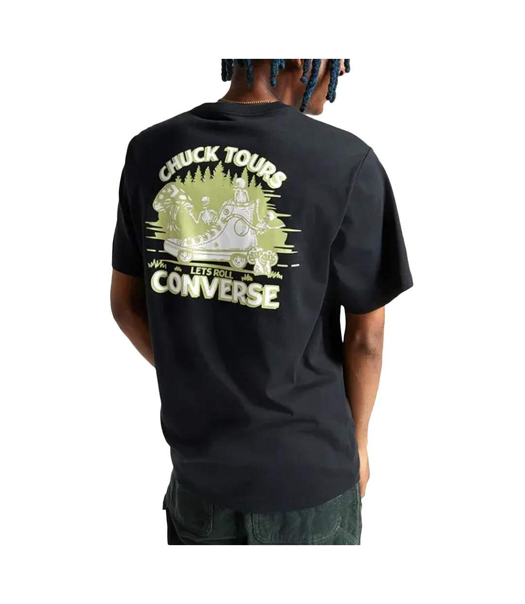 T-shirt Noir Homme Converse Chuck Tours - L-2