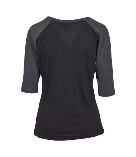 Haut Manches ¾ Motif/style Contrasté Femme Noir Charbon Urban Classics
