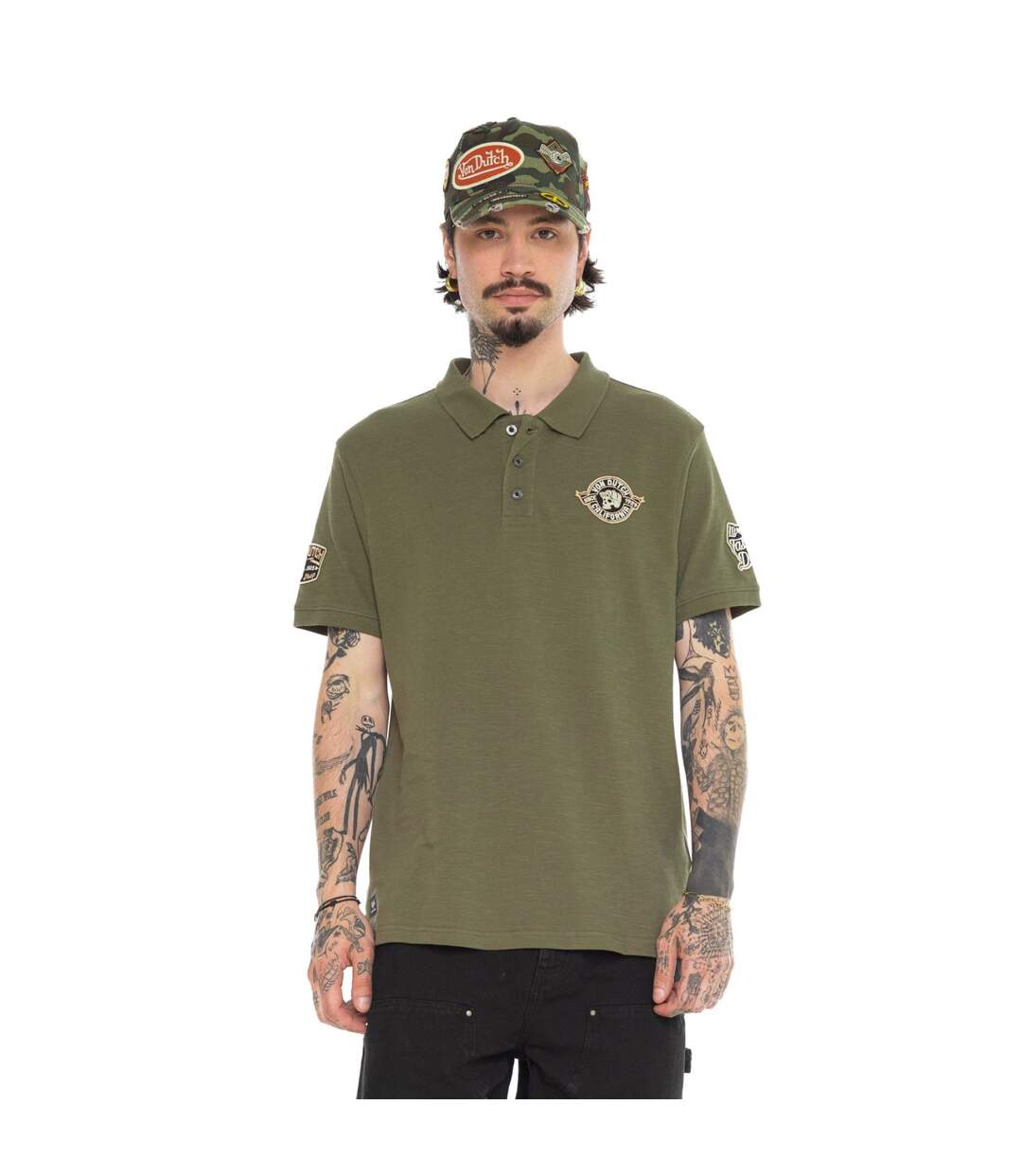 Polo piqué slub avec écusson Raph Vondutch-1