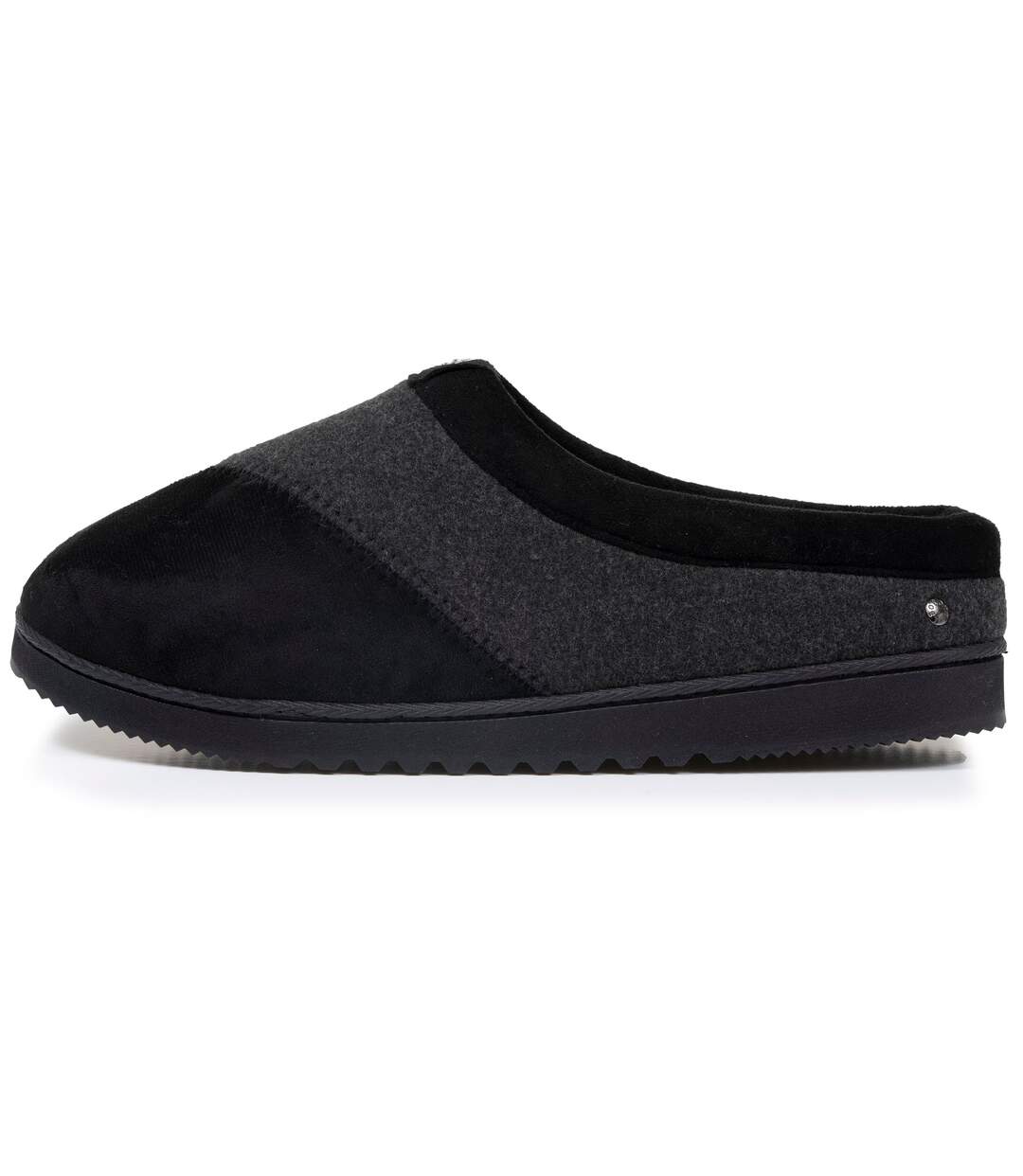 Isotoner Chaussons Mules homme polaire, chauds, semelle confort-4