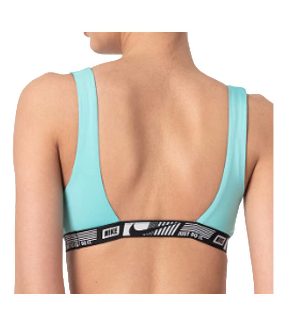 Haut de maillot de bain vert femme nike banded bottom - l-2