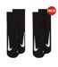 Lot De 2  Socquettes Adulte Noir Nike-1